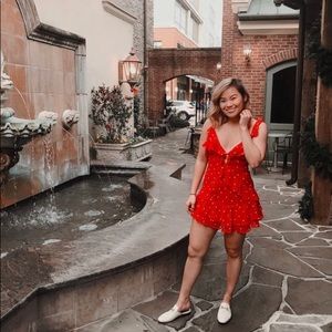 For Love & Lemons Analisa Polka Dots Dress